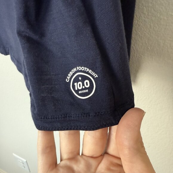 Allbirds Natural Flow Studio Long Sleeve Tee Navy Womens Medium Merino Blend - Picture 3 of 5